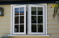 Οριζόντια παράθυρα από αλουμίνιο με διπλό κάλυμμα και δίχτυ για τα κουνούπια