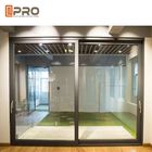 Οι λεπτές πλαισίων αλουμινίου πόρτες γυαλιού συρόμενων πορτών Soundproof εσωτερικές συρόμενες γλιστρούν το εσωτερικό ξύλινο γυαλί παραθύρων και πορτών