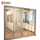 Οι εσωτερικές πόρτες γυαλιού αλουμινίου συρόμενες με τα λαστιχένια εξαρτήματα στεγανωτικής ουσίας EPDM χρησιμοποίησαν την εξωτερική πώληση πορτών γυαλιού ολίσθησης