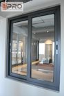 Σύγχρονα παράθυρα σπιτιών πλαισίων αλουμινίου, εσωτερικό τριπλάσιο παραθύρων ολίσθησης παραθύρων γυαλιού αλουμινίου πάχους 5 + 9 + 5mm