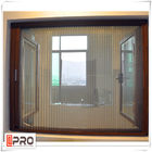 Casement αργιλίου αντίκτυπου τυφώνα Soundproof παράθυρα, επί παραγγελία διπλά βερνικωμένα μικρά casement παραθύρων παράθυρα