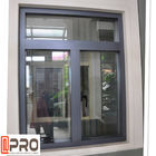 6063-T5 Casement αργιλίου σχεδιαγράμματος παράθυρα με τα προσαρμοσμένα παράθυρα αλουμινίου μεγέθους διπλής τοποθέτησης υαλοπινάκων bifold