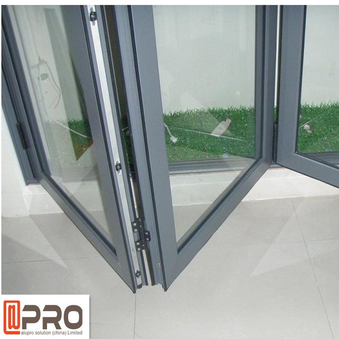 η πόρτα αλουμινίου μπαλκονιών bifold, bifold εξωτερικές πόρτες γυαλιού, διπλασιάζει τις βερνικωμένα πόρτες και τα παράθυρα αλουμινίου bifold