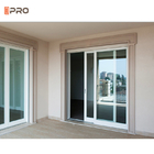 Σπιτιών εξωτερικές θερμικές σπασιμάτων αλουμινίου συρόμενες γυαλιού πόρτες Patio πορτών βαρέων καθηκόντων