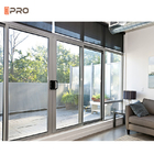 Εξωτερικό θερμικό παράθυρο γυαλιού αλουμινίου σπασιμάτων σπιτιών και βαρέων καθηκόντων συρόμενες πόρτες Patio πορτών