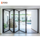 Εξωτερικό αργίλιο που διπλώνει πορτών τις διπλές πόρτες Bifold γυαλιού Soundproof για το κατάστημα