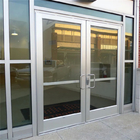 Εμπορικές αλουμινίου αρθρωμένες γυαλί μπροστινές πόρτες εισόδων καταστημάτων πορτών εξωτερικές