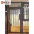 Σύγχρονες αρθρωμένες αργίλιο συρόμενες πόρτες γυαλιού λουτρών για την κατοικημένη σπιτιών ανοξείδωτη πόρτα πορτών αργιλίου αρθρωμένη διπλάσιο hin