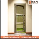 Σύγχρονες αρθρωμένες αργίλιο συρόμενες πόρτες γυαλιού λουτρών για την κατοικημένη σπιτιών ανοξείδωτη πόρτα πορτών αργιλίου αρθρωμένη διπλάσιο hin