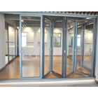 Αλουμινίου εξωτερική βισμουθίου πτυχών ολίσθησης πιστοποίηση πορτών ISO γυαλιού πορτών πτυσσόμενη που διπλώνει τις συρόμενες πόρτες patio