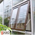 Μικρό αλουμινίου Awning awning παράθυρο γυαλιού ηλεκτροφόρησης σχεδίων ανοίγματος παραθύρων οριζόντιο με τη σχάρα