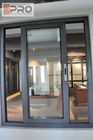 Σύγχρονα παράθυρα σπιτιών πλαισίων αλουμινίου, εσωτερικό τριπλάσιο παραθύρων ολίσθησης παραθύρων γυαλιού αλουμινίου πάχους 5 + 9 + 5mm