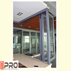Προσαρμοσμένο παράθυρα μέγεθος Bifold αργιλίου αιολικής ενέργειας για το κατοικημένο και εμπορικό frameless διπλώνοντας παράθυρο γυαλιού