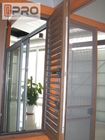 Οριζόντιο Casement πλαισίων αλουμινίου παράθυρο, διπλή Casement επιτροπής γαλλική casement αργιλίου παραθύρων τιμή παραθύρων
