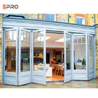 Προσαρμοσμένη μεγάλη πόρτα γυαλιού Bifold αλουμινίου πορτών Patio γυαλιού της Πέλλας συρόμενη